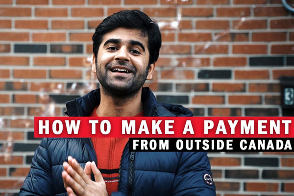 how to make a payment from outside Canada
